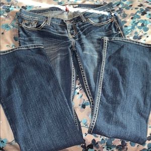 BKE dark wash stretch bootcut jeans